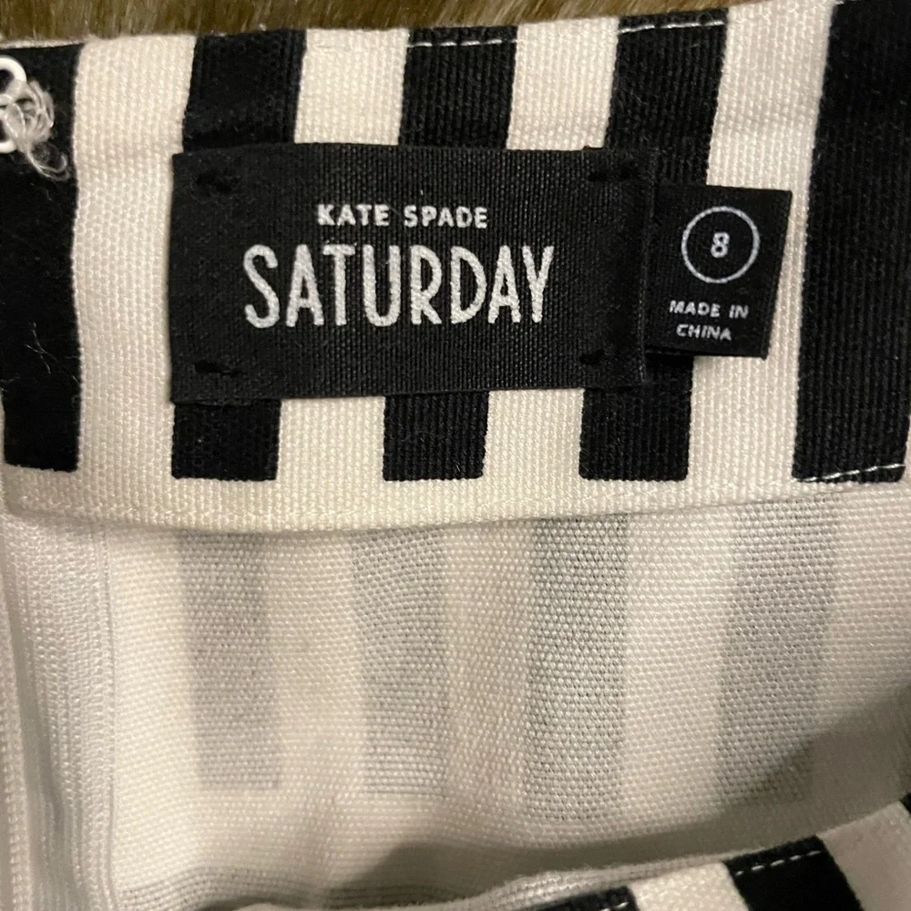 Kate Spade Black and White Striped Skirt
